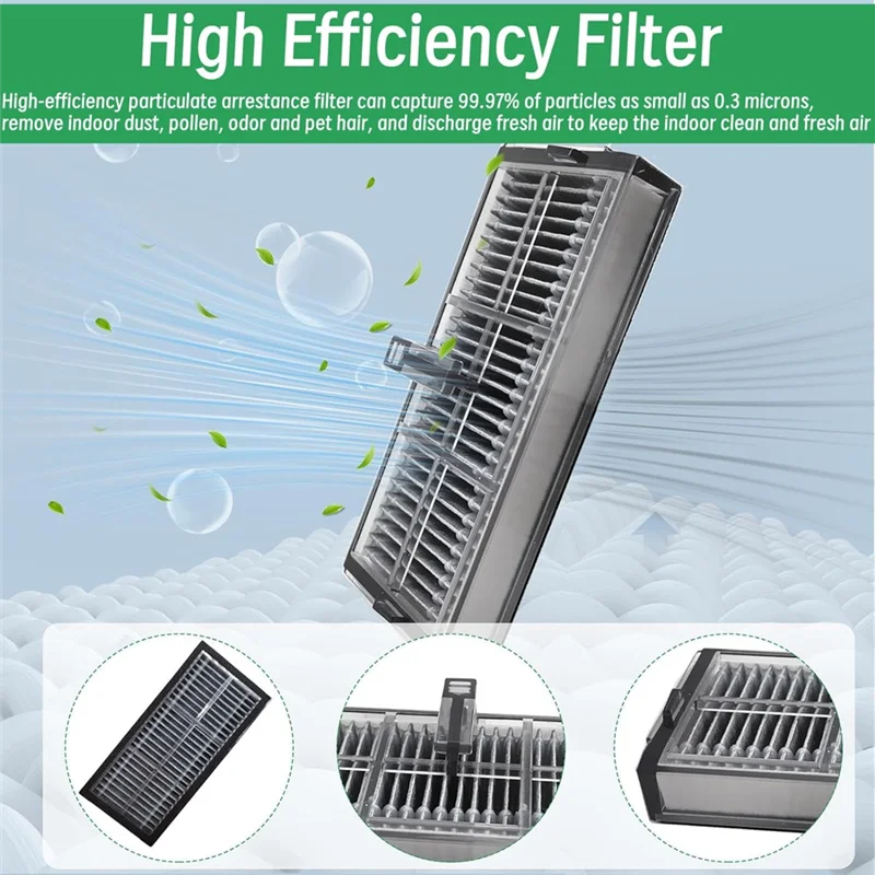 AT28-untuk Dreamel10s Pro Ultra Panas / X30 Ultra Robot Penyedot Debu Sikat Sisi Utama Filter Hepa Bagian Kantong Debu Kain Pel