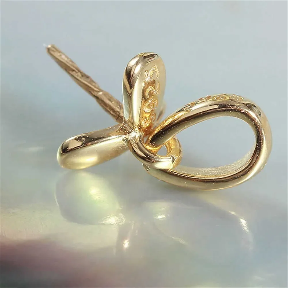 

S925 Sterling Silver Pearl Pendant Setting, DIY Empty Bezel Cup Jewelry Supplies for Craft Making, Hollow Prong Pendant Findings