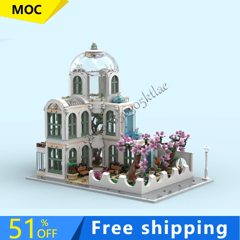 

Hot 2241PCS Medieval Luxury Botanical Garden Modular Model Architecture Building Block Diy Education Assembly Kids Toys Gifts