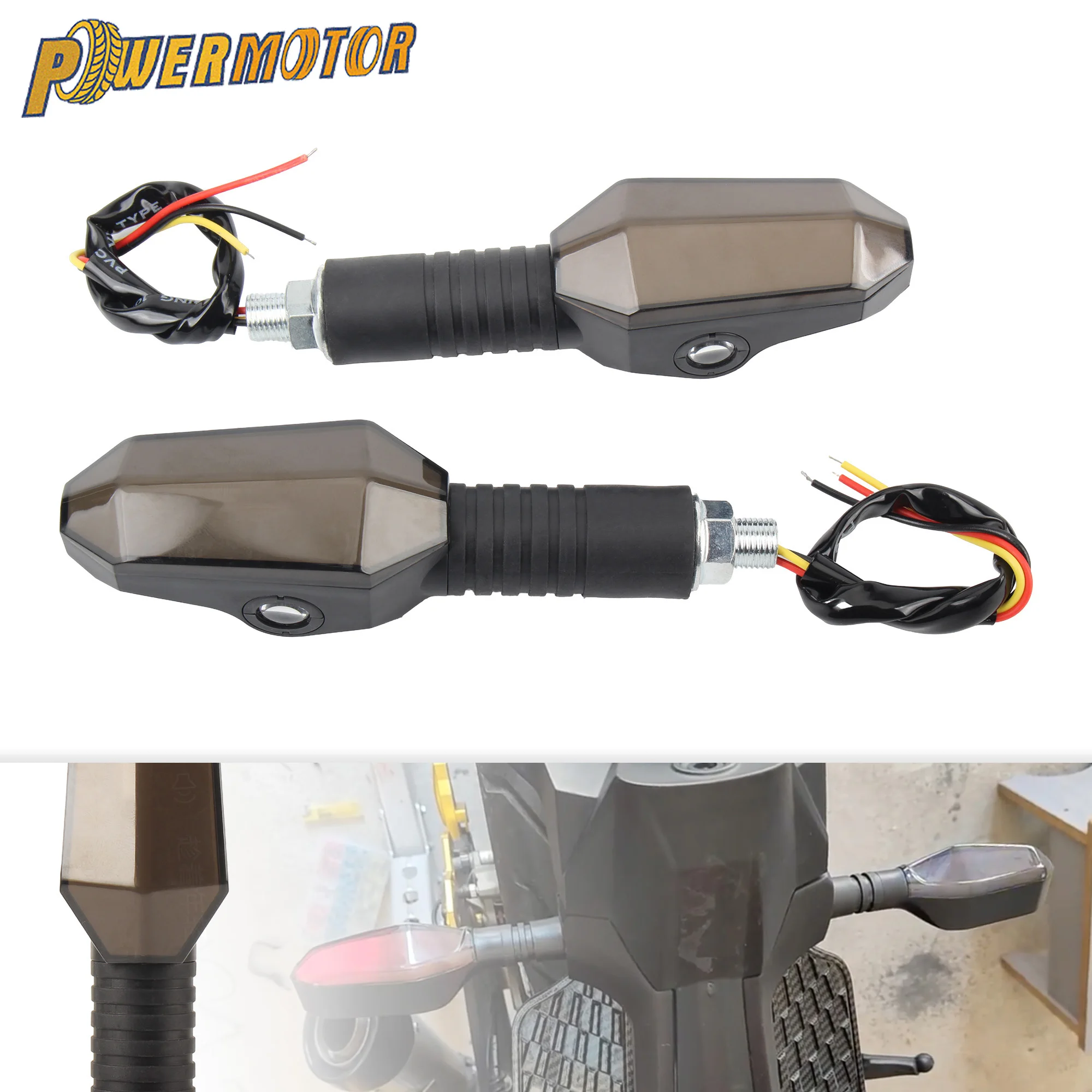 

Motorcycle Turn Signal RGB Ambient Lamp Amber Projection Turn Light For Honda Yamaha KTM Motorbike Scooters Cafe Racer Dirtbike