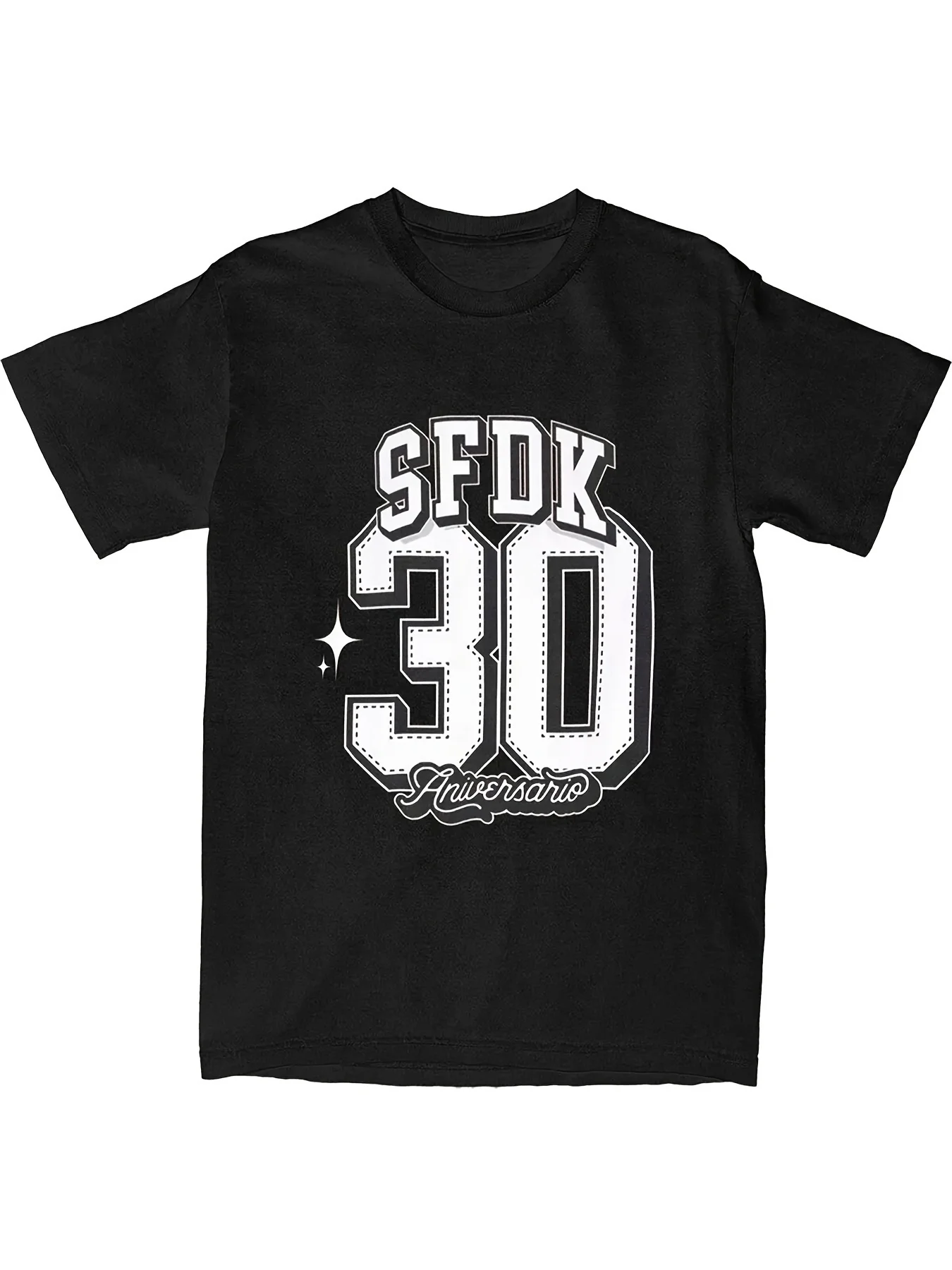 

Мужская футболка SFDK, хлопковая футболка с буквенным принтом, летняя уличная футболка с круглым вырезом