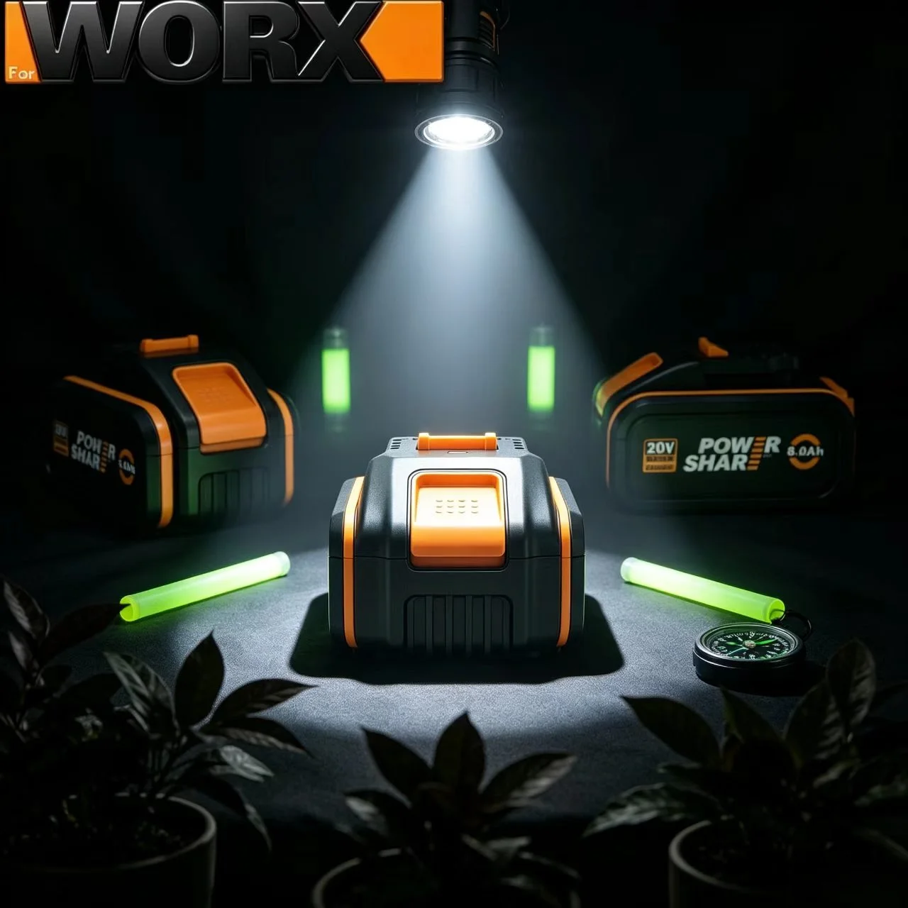 

2 Pack For Worx 20V 4.0Ah 6.0Ah 18650 Li-ion Battery 1500+ Cycles for WA3578 WA3553 Power Share Tools