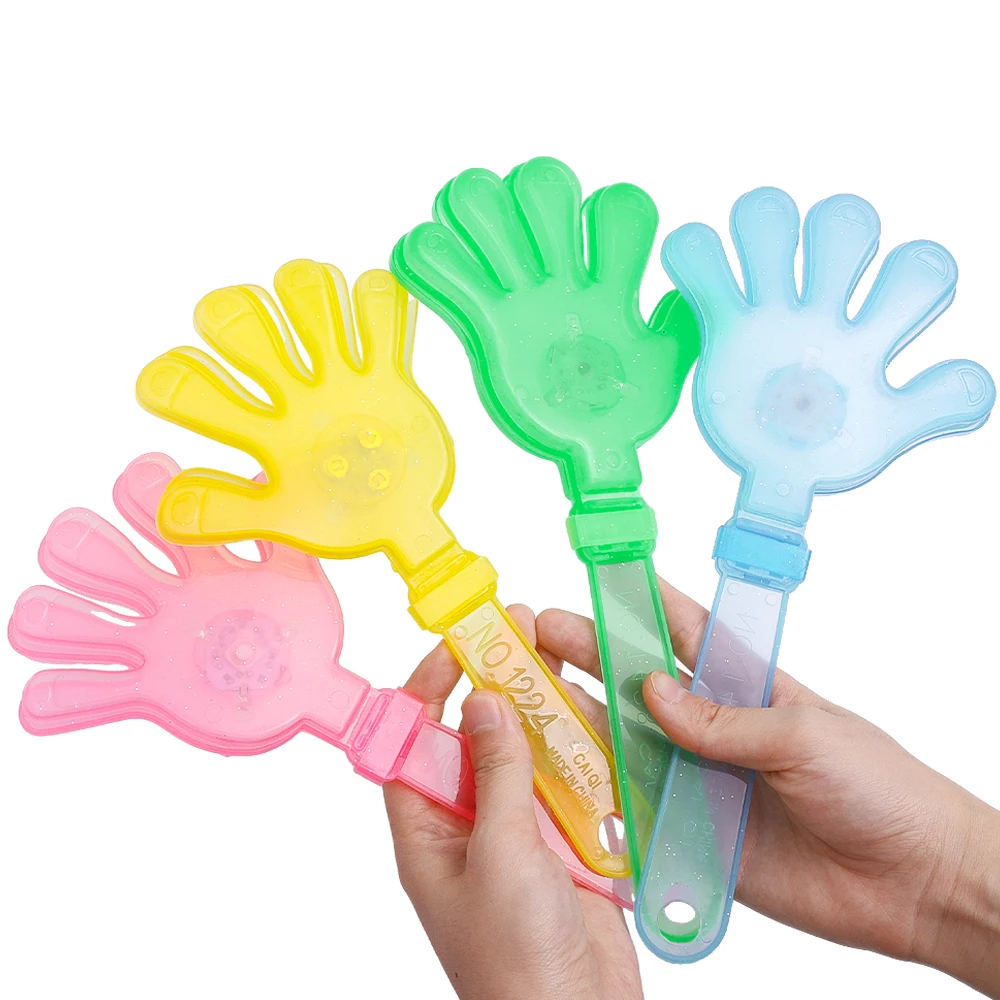 1/2pcs LED Light Up Clapping Toy Bright Colored Fluorescent Hands Clapping Device Concert Noise Making Toys Halloween Game Props