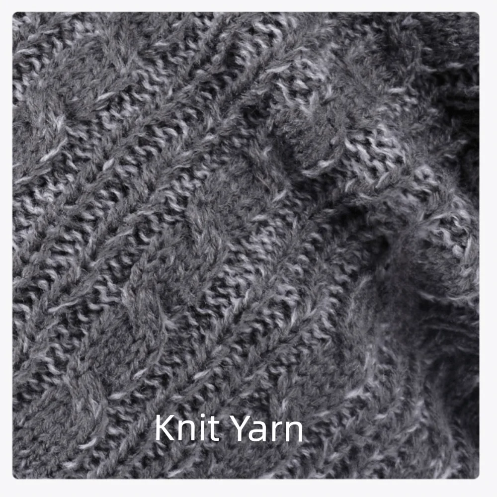 Knit Balaclava Hat Mask Breathable Fabric Ear Cover Design Knitted Face Mask Scarf Neck Scarf Integration Unisex Fit