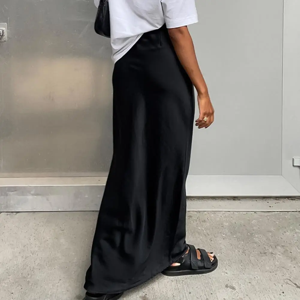 

Лето 2025 г., облегающая юбка с высокой талией, винтажная женская мода, юбки длиной до колена, повседневные юбки с разрезом по подолу для офисной работы, Jupes