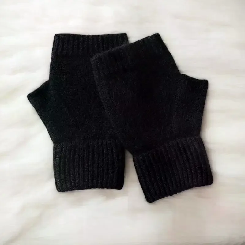 inverno-100-luvas-de-la-15cm-malha-luvas-sem-dedos-para-mulheres-cor-solida-luvas-termicas-de-malha-luvas-de-meio-dedo