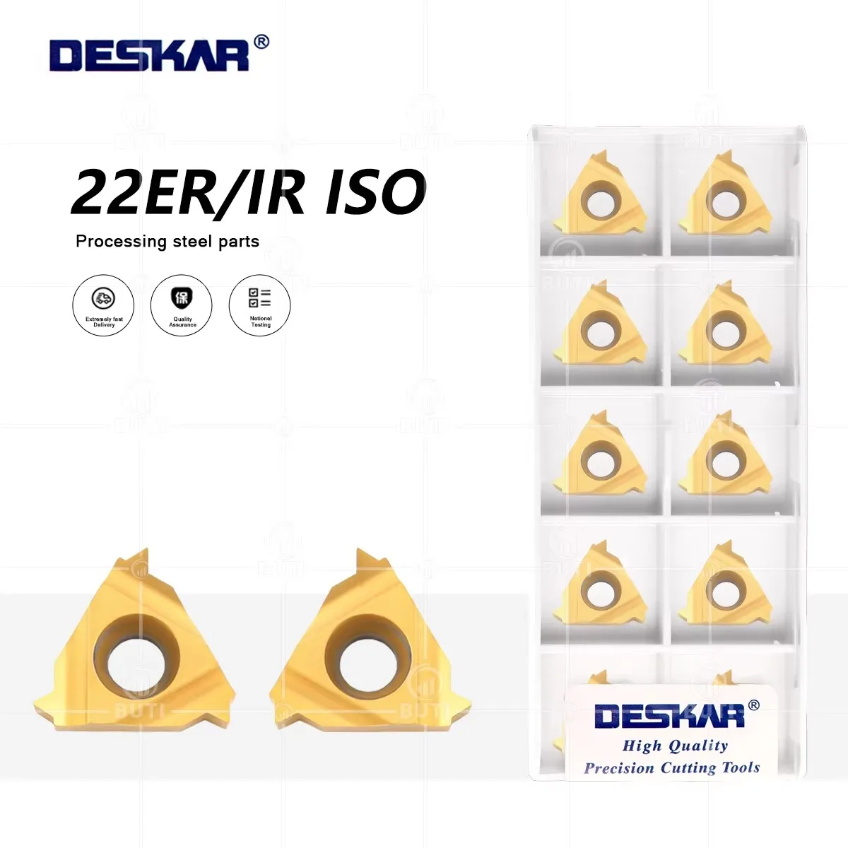 22ER/IR 3.5/4.0/4.5/5.0/5.5/6.0/ISO LDC DESKAR Threading Inserts 22ER/IR 100% Original Numerical Control Large Threading Blades
