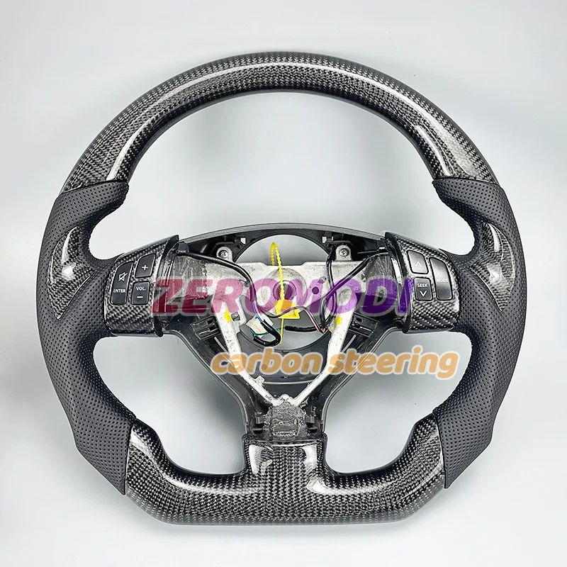 For Suzuki Swift 2004-2016 Real Carbon Fiber Steering Wheel with Leather