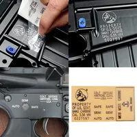 1Pc New Tactical DIY Metal Sticker For CS Toy Gun Airsoft jinming Carbine For AR15 AK47 M4 M16 Hunting Accessories