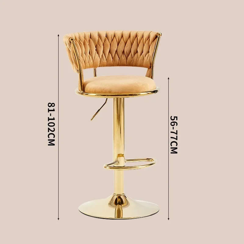 Simple and Casual Bar Stools, Hotel Front Desk Adjustable Swivel Chairs, Home High Chairs, Bar Cashier Chairs