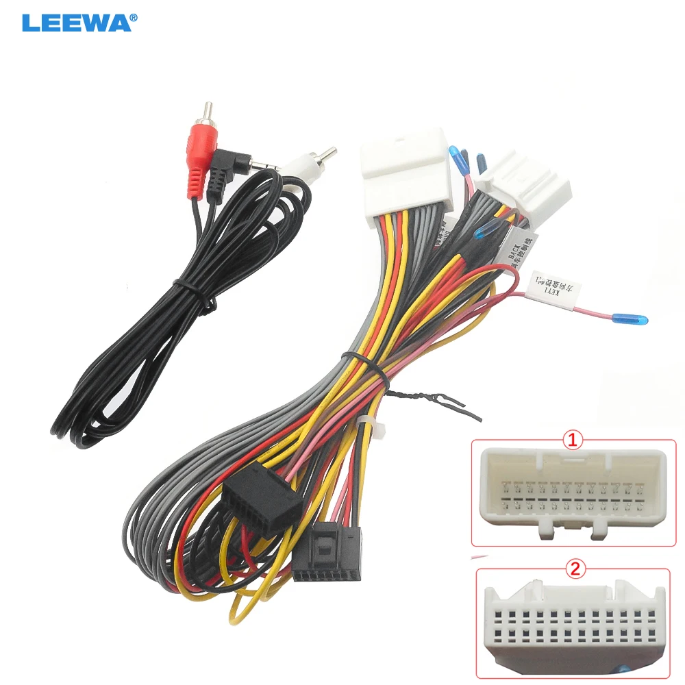 

LEEWA Car 16pin Power Cord Wiring Harness Adapter For Renault Koleos (HY;2008-2012) OEM Radio With 6CDC Installation Head Unit