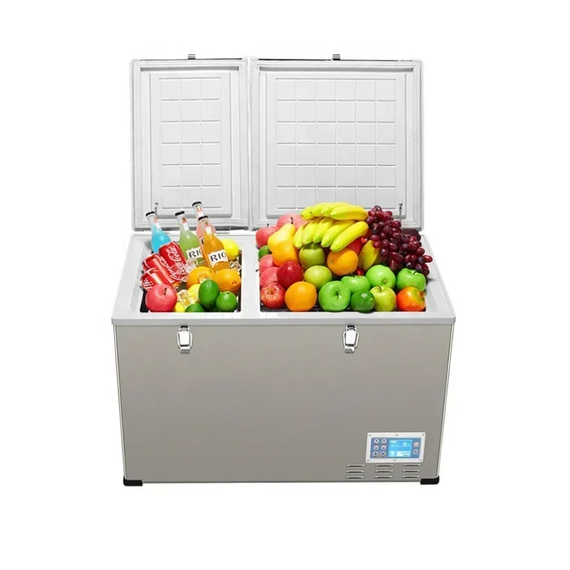 

100L Dual Zone Separately Set Temperature Long Lasting Cooling Car Freezer Car Refrigerator By Factory Direct Supply