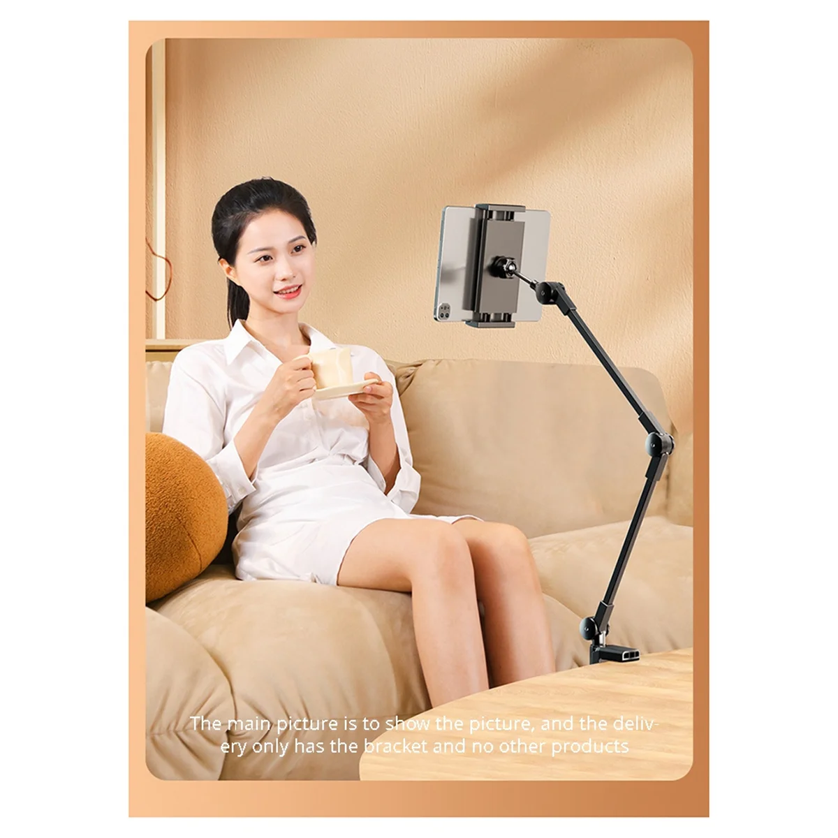 AT-Lazy Person Bracket Tablet Holder Desk Stand Adjustable Foldable Arm Tablet Bracket