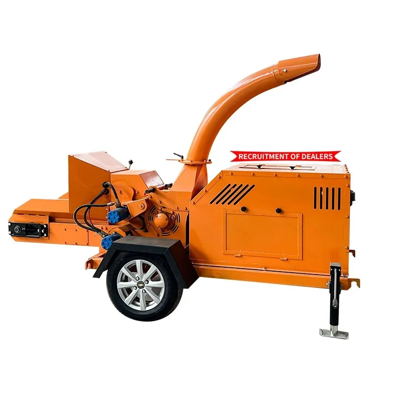 Stationary Disc Wood Chipper Crusher Chipper 15hp for Sale Tree Crawler Diesel Engine Wood Chipper Machine for Sale