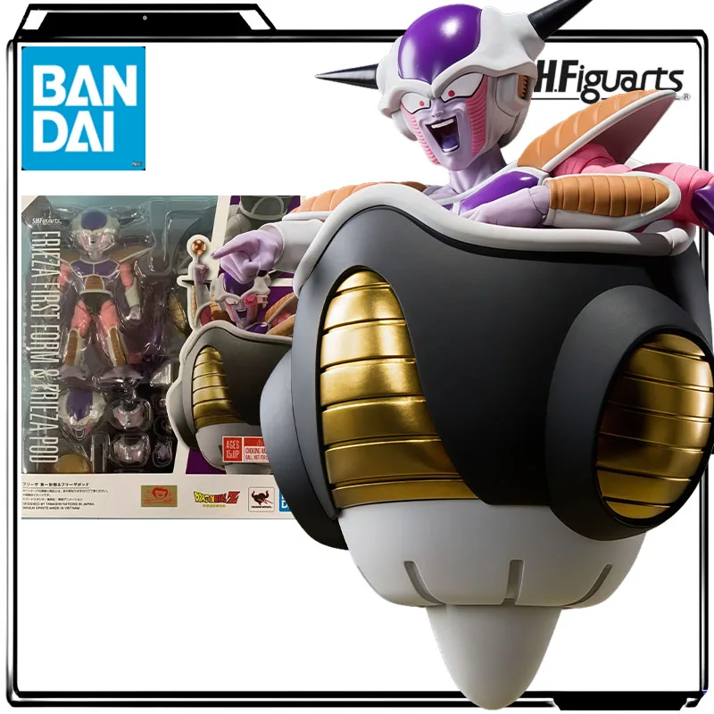 Bandai Echt S.H.Figuarts Anime Figuur Dragon Ball Z Frieza Eerste Vorm + Frieza's Ruimteschip 110mm Action Figure Speelgoed voor Jongens