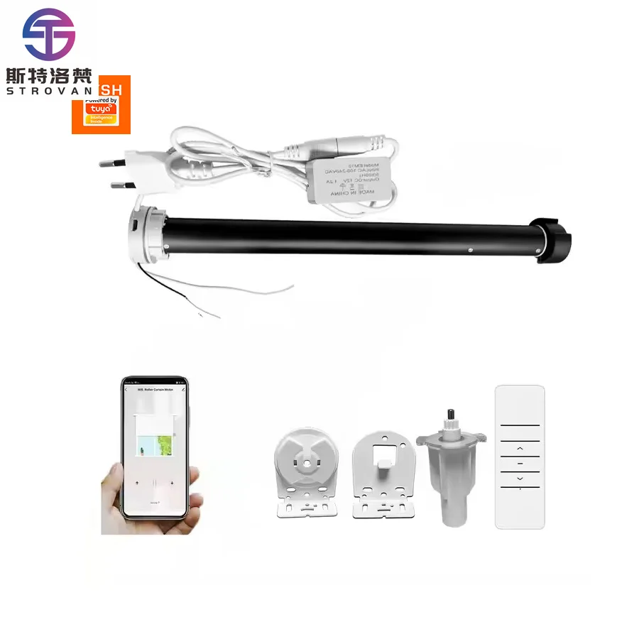 

STLF Google Alexa Voice Remote Control Tuya Wifi Window Opener 25 Automated Blind Motor Smart Curtain Driver Tube Home Decor