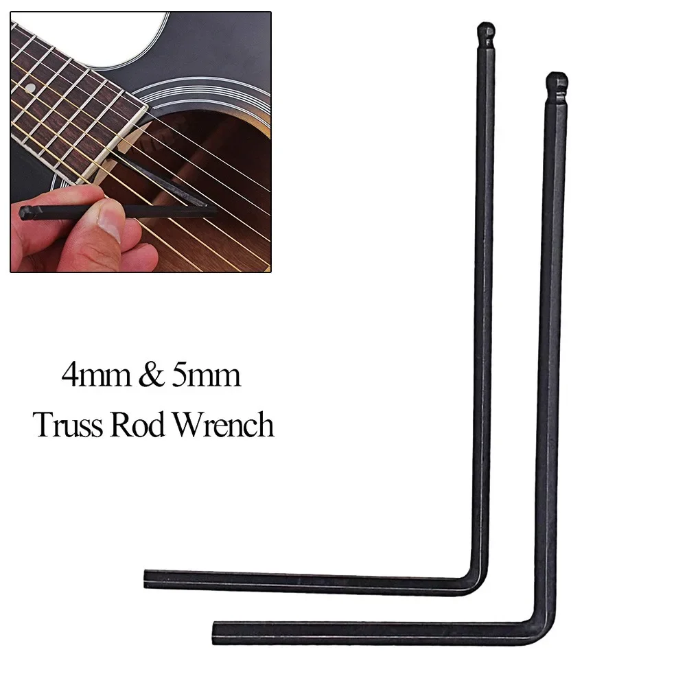 4mm 5mm Ball End Guitar Truss Rod Tool Hexagon Allen Wrench Key For Martin Acoustic Guitar Bass Electric Guitar Adjustment