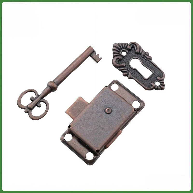 1PC Jewelry box old-fashioned locker antique retro drawer furniture hardware lock