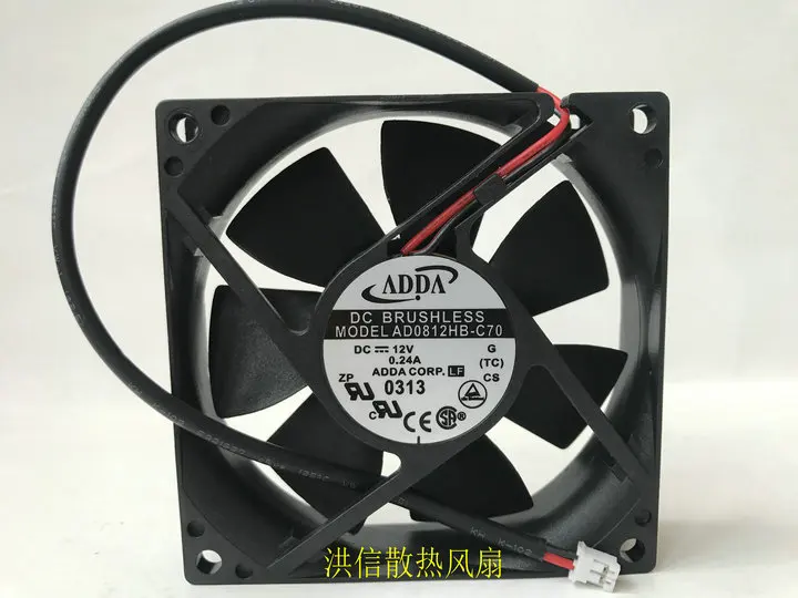 Freight free original ADDA 8020 AD0812HB-C70 DC12V 0.24A chassis/power cooling fan