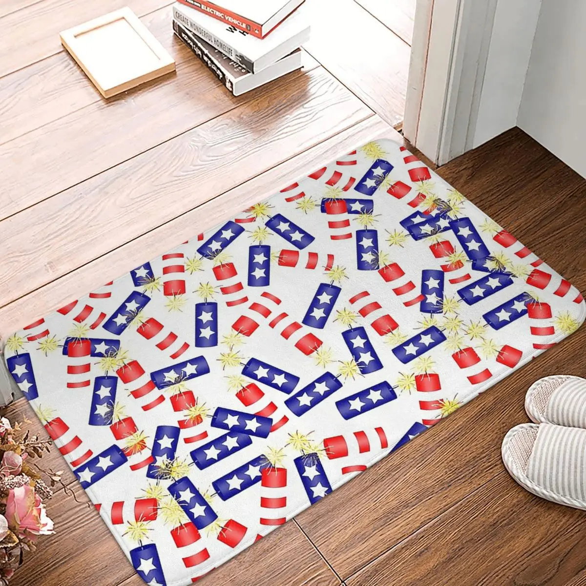 Bath Mat Firecracker Celebration Doormat Kitchen Carpet Balcony Rug Home Decoration