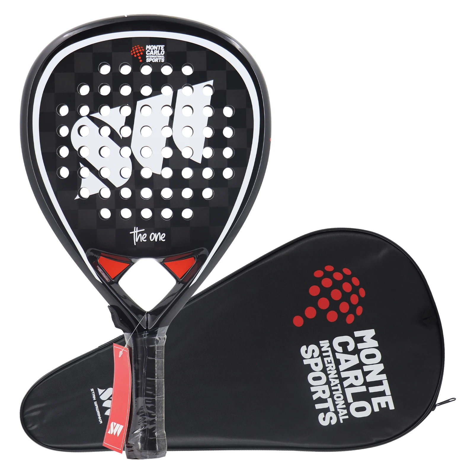 Padel Racket 3K/18K Carbon Fiber EVA Soft Teach Rubber Padel Raqueta for Advanced Paddle Racket with Cover Round Shape High bal