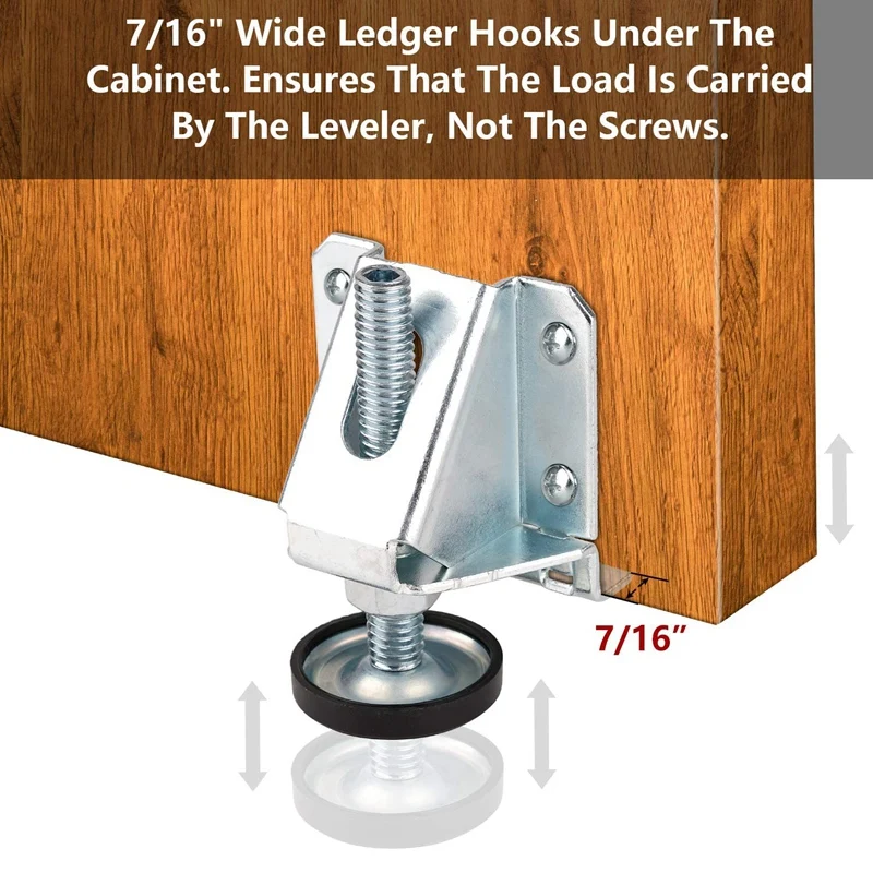 PORK-Leveling Feet Heavy Duty Furniture Levelers Adjustable Table Leg Leveler With Lock Nuts For Furniture,Table, Cabinets, Work