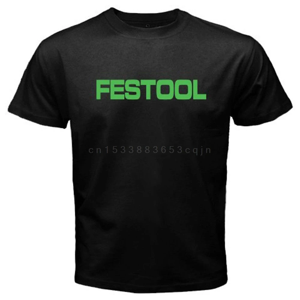 New Festool Tools Logo Men Black T Shirts Man Clothing  Top Tee