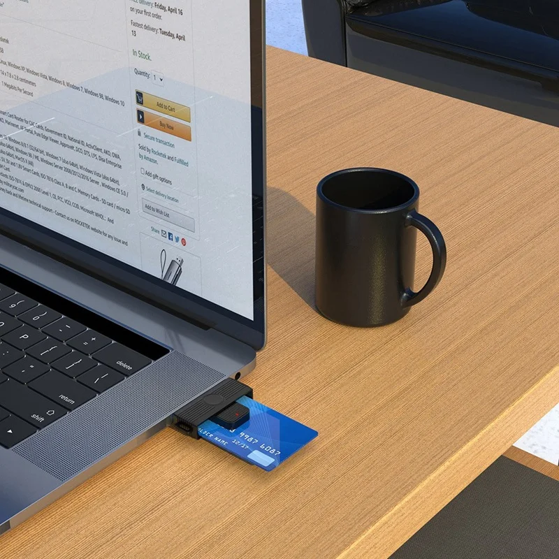 USB 2.0 Smart Card Reader Bank Card SIM CAC Cardreaders ID Card Reader Smart Card Reader For PC Computer