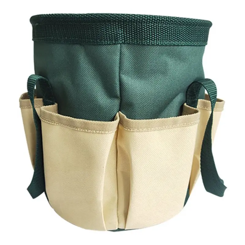 

A84E-Garden For Tools Bucket Bag-For Tool Storage Oxford Cloth Tote With Multiple Pockets
