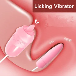 Love Egg USB Charge Licking Vibrator Sucker Clitoris Stimulator Female Masturbator Sexy Games Sex Toys For Couples Erotic Goods