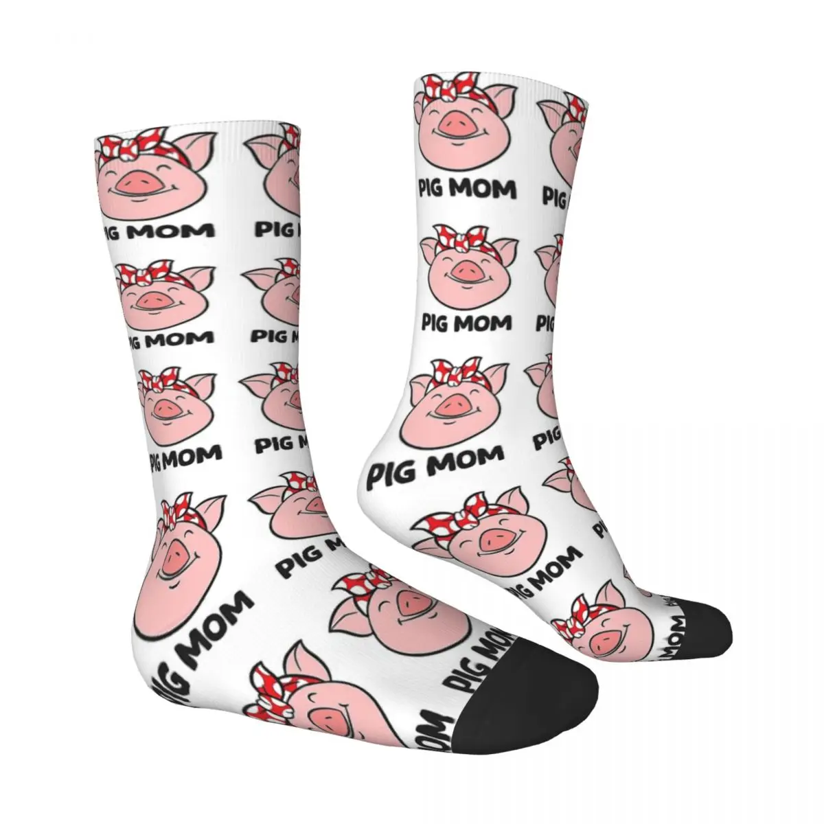 Pig Farmer Mom Love Cute Pig Animal Unisex Winter Socks Hip Hop Happy Socks Street Style Crazy Sock