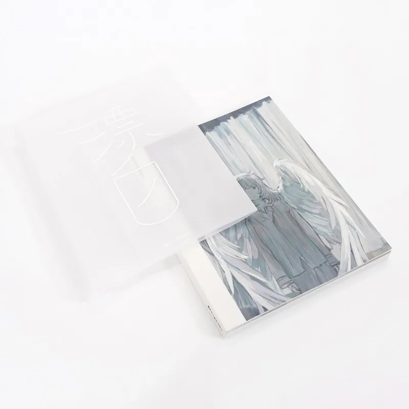 تبييض Lillinc الشخصية التوضيح الفني محفظة حساسة هادئة جو ناعم نقي حالم