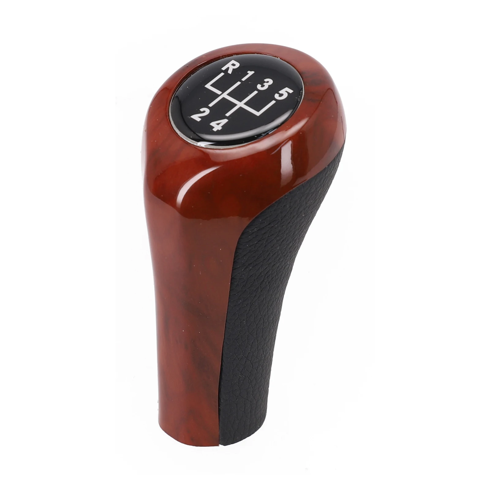 Manual Gear Shift Knob with Wood Leather Design Compatible with For BMW 1 Series F20 F21 3 Series F30 F31 F34 Manual