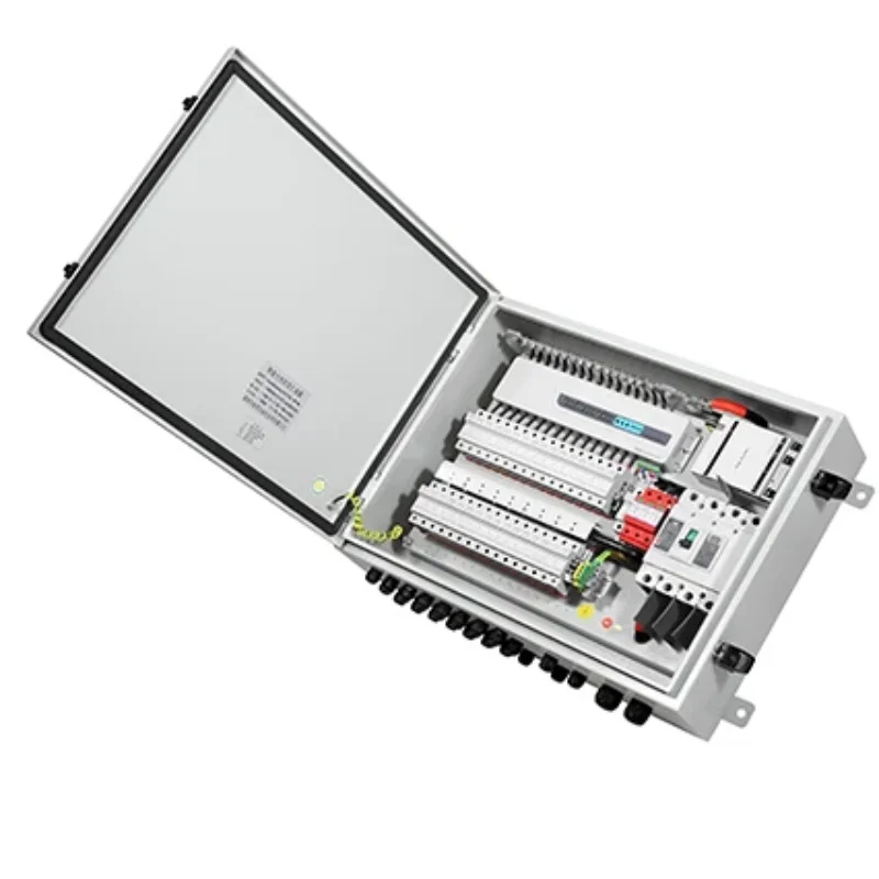 DC1000V SPCC 8 12 strings Solar PV array  combiner box for 10MW ground solar power system