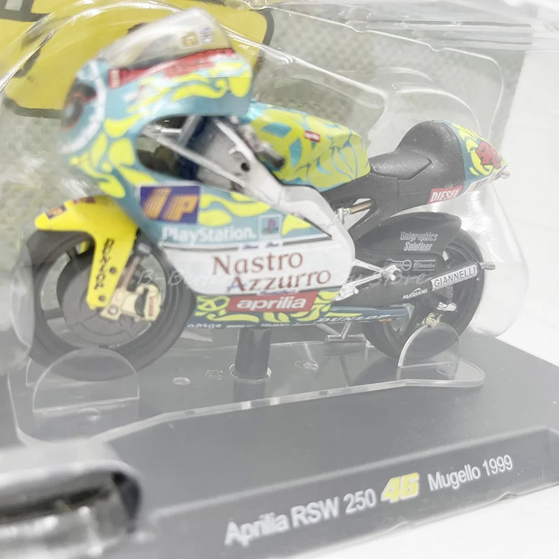 1:18 Diecast Motorcycle Model Toy Aprilia RSW 250 Mugello1999 Miniature Replica