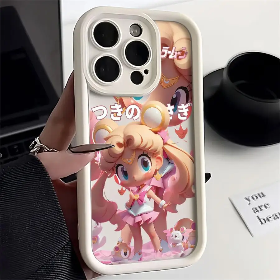 귀여운 세일러문 아이노 미나코 아이폰 XR 17 에어 13 12 11 프로 맥스 XS 맥스 15 16 14 플러스 16e 소프트 커버 폰 케이스