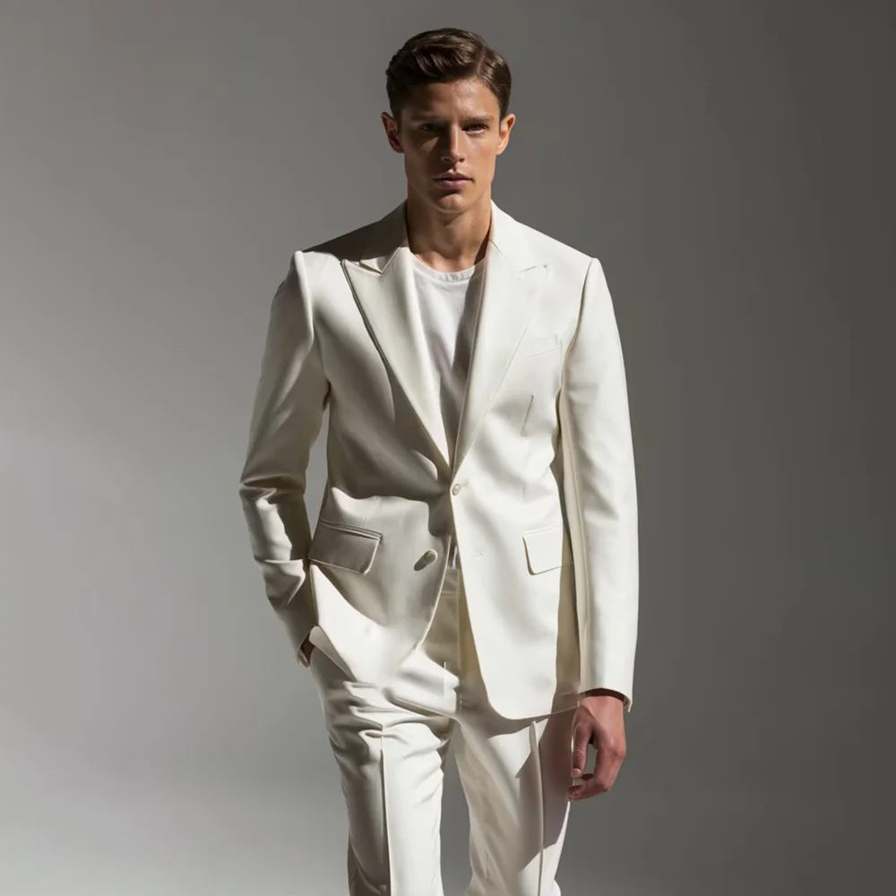 Men's Suits 2 Piece Sets Formal Wedding Tuxedo Groom Customized XS-5XL Suit Fashion Smart Casual Elegant Party Suits for Men