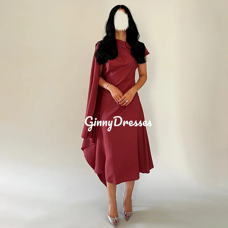 ที่กําหนดเองชุดราตรีหรูหราชุด A-Line Scoop คอ Ruffle ชุดราตรีซิปหมวกสายรัด Elegant และสวยสตรี Dresse