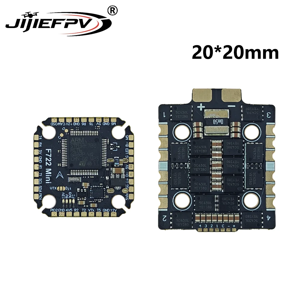 JiJieFPV F7MINI Flying Tower V2 Flight Controller 70A Mini ESC 20*20mm Cross-Cutting Drone F72