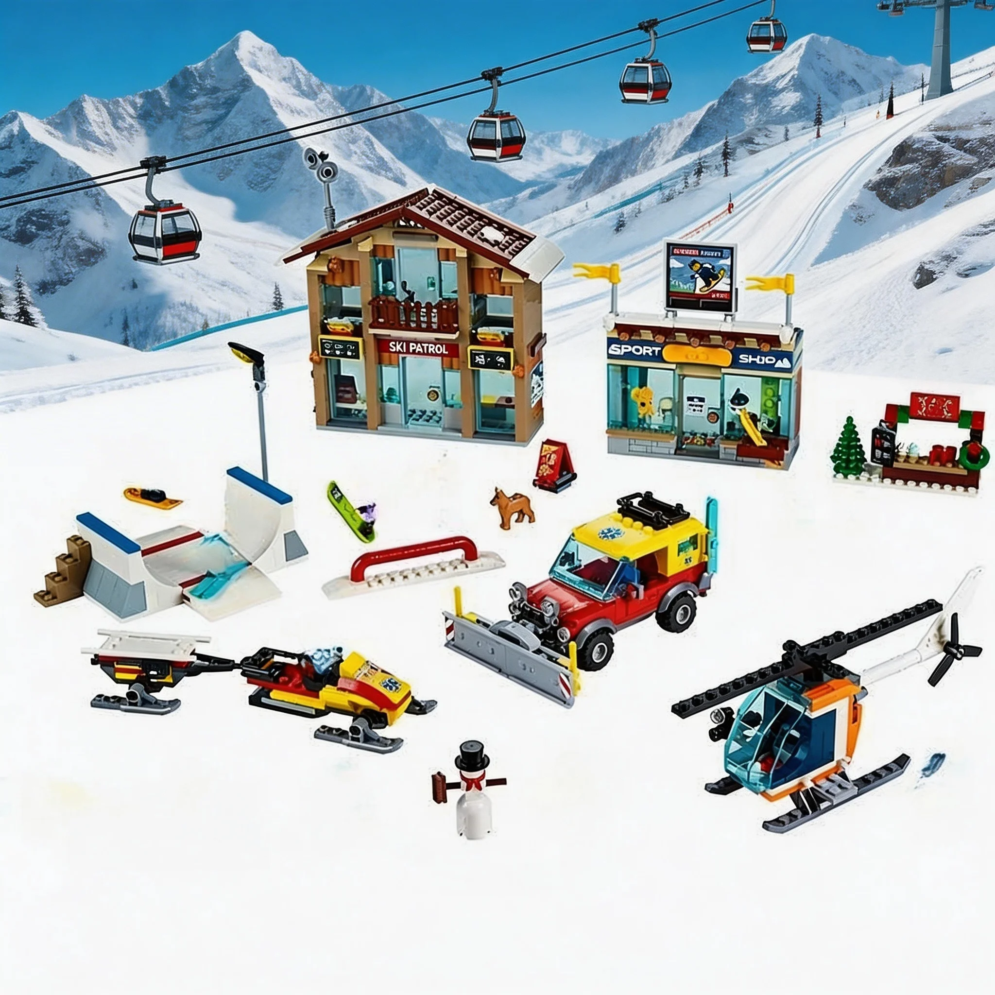 

New ski resort adult men and women education assembling building blocks DIY toys holiday party gifts