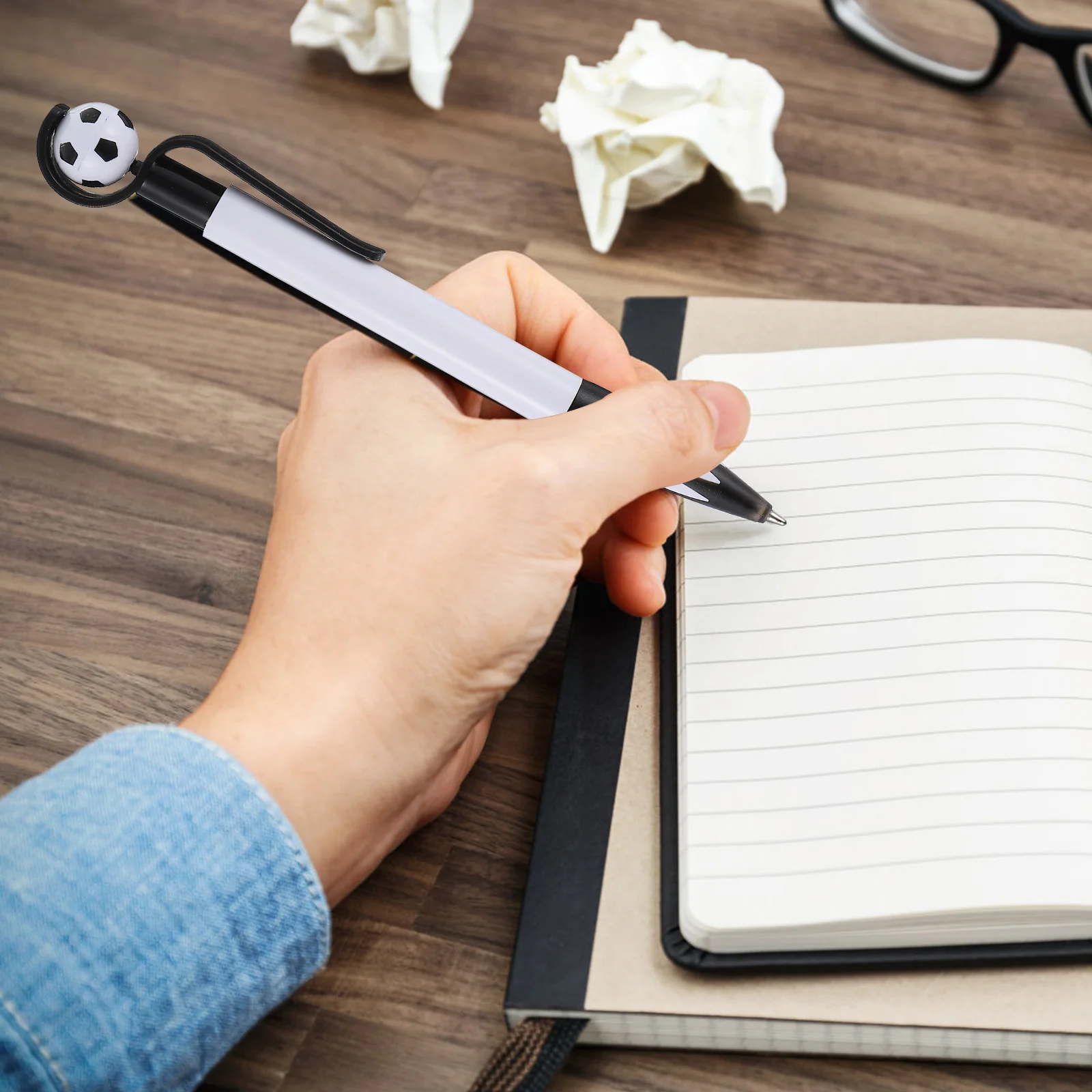 

18Pcs Soccer Advertising Pen Multi-Use Ballpoint Pens High-End Materials Smooth Ink Flow Easy to Carry Great Gift Choice