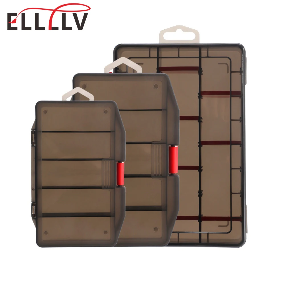 

ELLLLV S/M/L коробка для рыболовных приманок, Однослойный пластиковый Аксессуары для рыбалки, контейнер для джиг-приманки, портативный, с несколькими отделениями