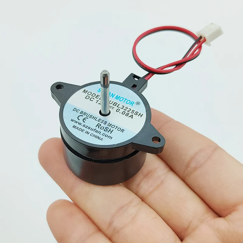 Micro 33MM DC Brushless Motor DC 12V 3800RPM Outer Rotor Built-in Driver Silent Mute Brushless Fan Motor 21MM Long Shaft