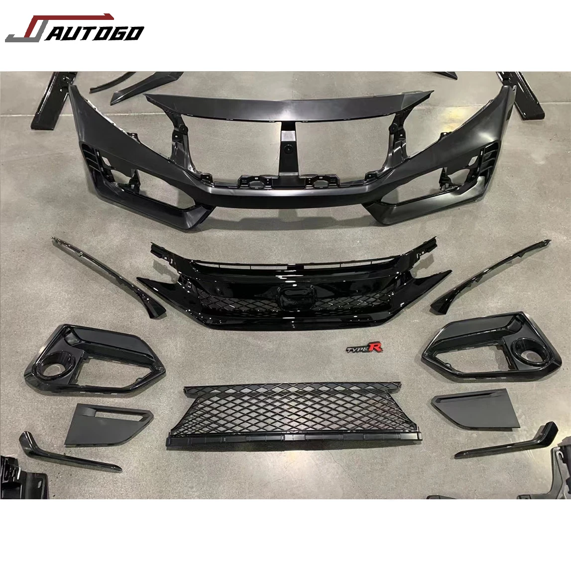 Auto Modification Conversion Body Kit for HONDA CIVIC FC1 FK7 16-20 Update to FK8 Wide Type-R Front+Rear Bumper+Fender+Skirt