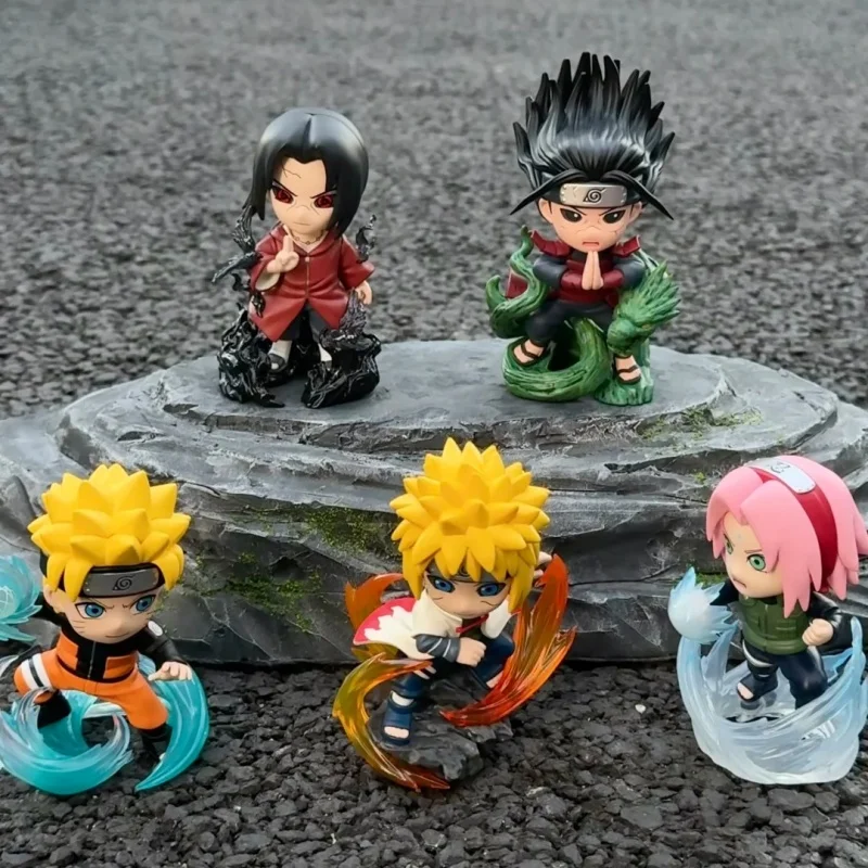 EN STOCK Caja Sorpresa Funism Naruto Shippuden Ultimate Battle, Figura Coleccionable de Sasuke Uchiha Itachi, Adorno de Escritorio, Juguete de Anime