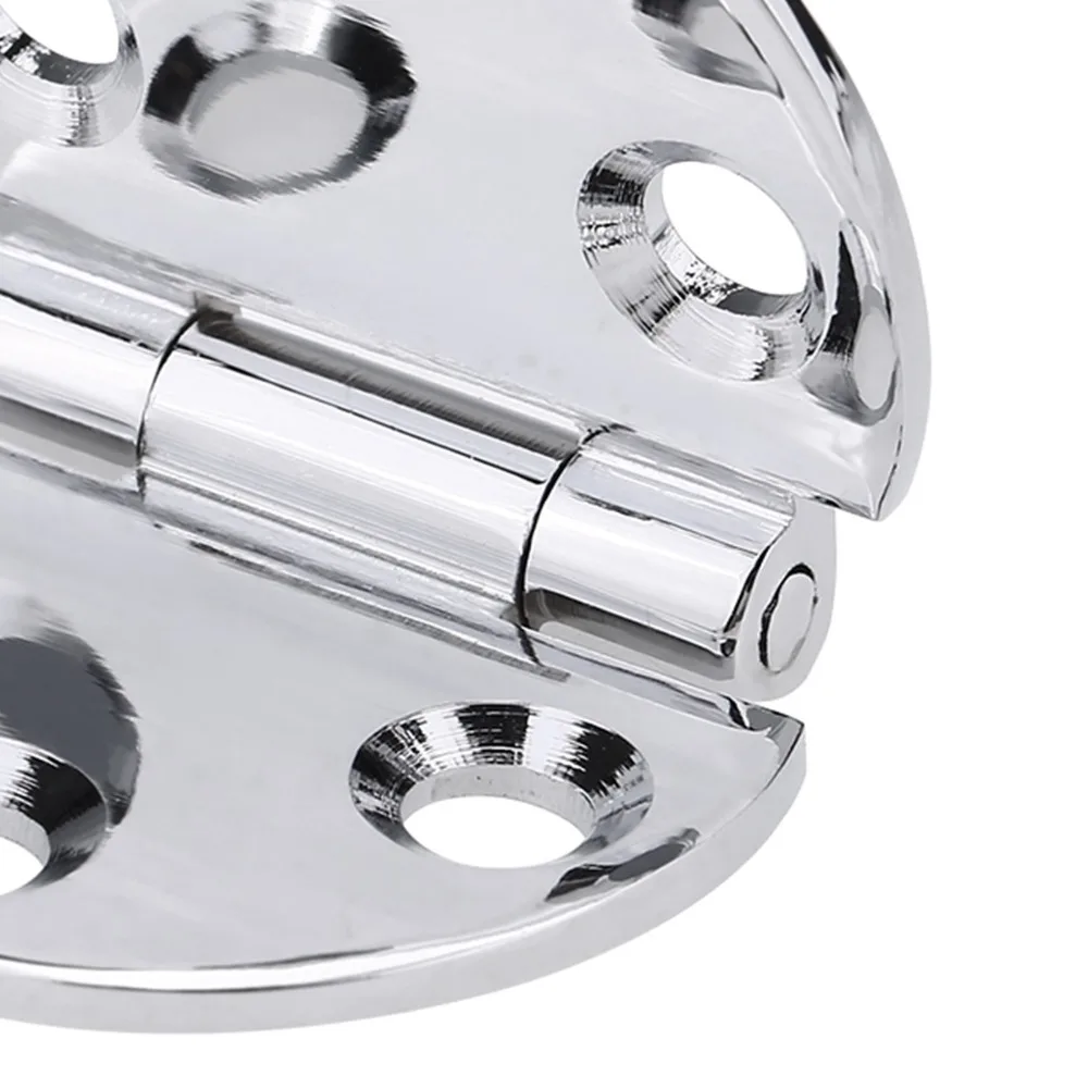 2pcs Heavy Round Hatch Hinges 180 Degree Chrome color Boat Hinges Cabinet Door Hinges Window