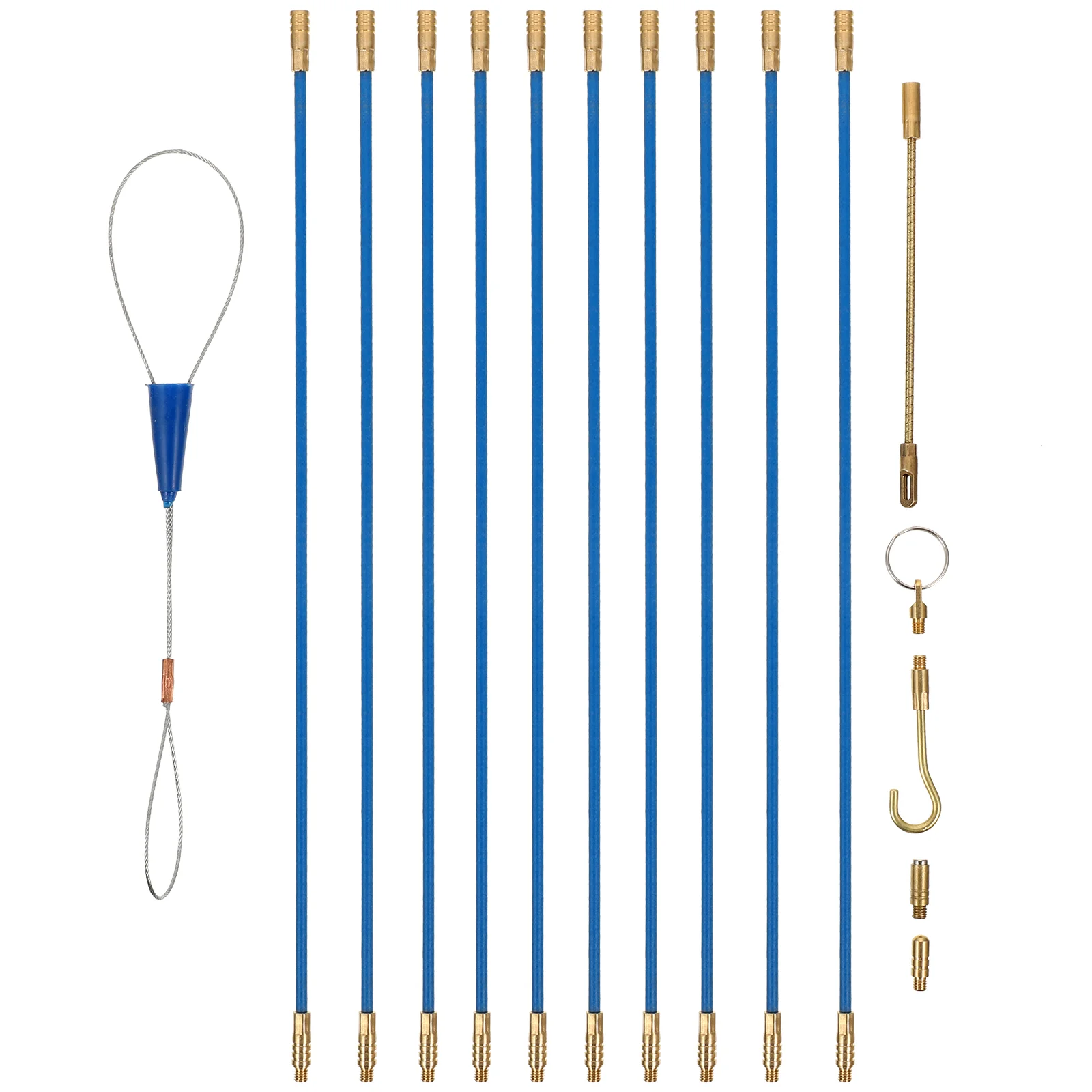 Einfädler Elektrokabel Laufset Koaxial Pull Push Leucht stab Fisch band Kupfer Kabels tangen