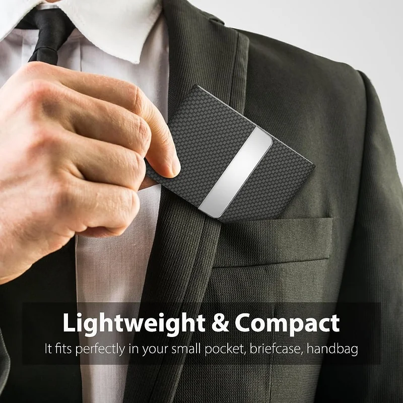 PU Leather Business Card Holder Fashion Magnetic Clasp Credit Card Box Office Supplies Gift RFID Blocking Business Card Case