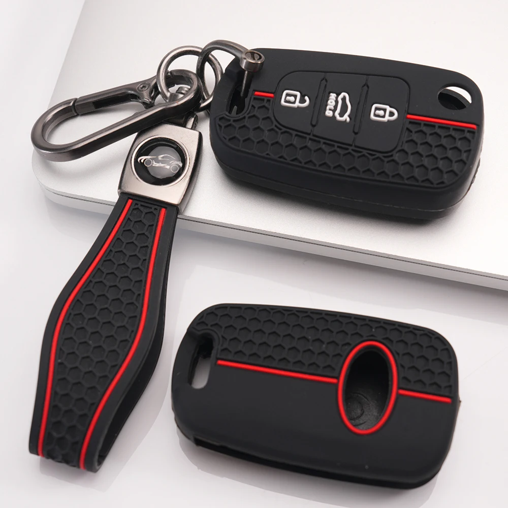 Key Fob Case With Lanyard For Kia Rio Rio X-Line K2 Sportage Sorento Optima K5 Soul Ceed Cerato K3 Picanto Seltos Stonic Durable