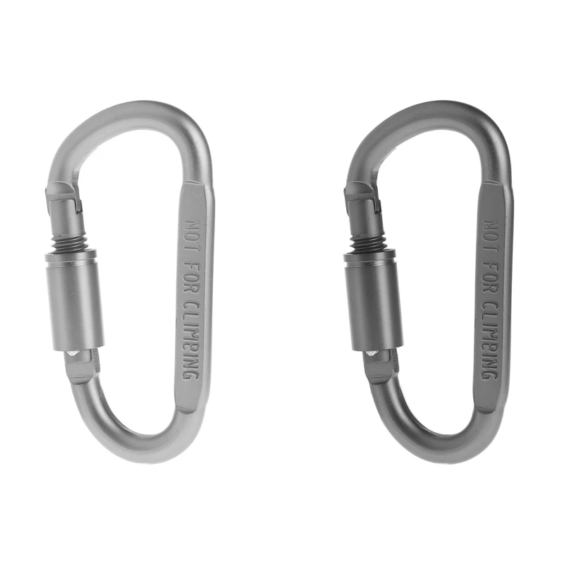 652D Carabiner Clip Twist Lock D Shaped for Rock Climbing Rappelling & Mountaineering